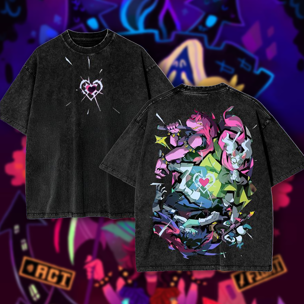 Deltarune Heroes Washed Unisex T-Shirt
