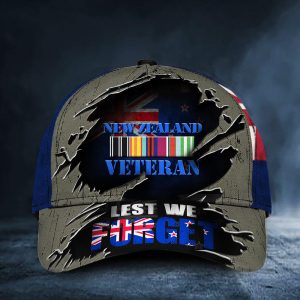 New Zealand Veteran Lest We Forget Hat Proud Veteran Patriots Hats Memorial Day Gifts Hat Classic Cap