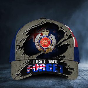 Honi Soit Qui Mal Y Pense Lest We Forget New Zealand Hat Remembrance Poppy Veterans Hat Classic Cap