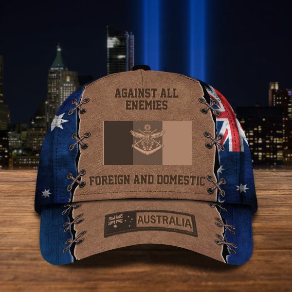 Defense Force Against All Enemies Foreign And Domestic Australian Flag Hat Veterans Day Gifts Hat Classic Cap