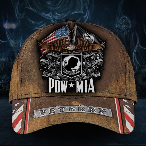 Pow Mia American Flag Veteran Hat Classic Cap