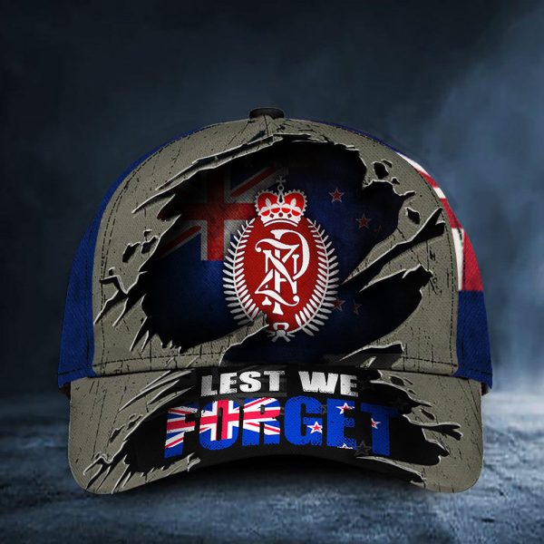 Royal Lest We Forget New Zealand Flag Hat Proud Veteran Patriotic Merchandise Memorial Gifts Hat Classic Cap