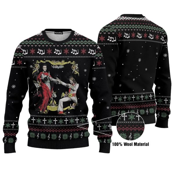 Jesus And Elvis Custom Ugly Sweater – Best Gift For Christmas