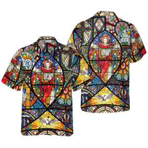 The Resurrection Of Jesus Colored Pattern Hawaiian Shirt