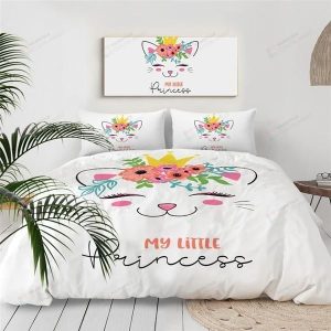 Cat Eyelashes Bedding Set For Kids