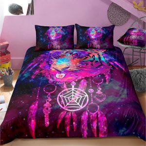 Tiger With Dreamcatcher Bedding Set Bed Sheets Spread Comforter Duvet Cover Bedding Sets