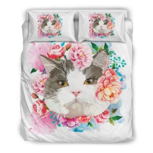 Flower Cat Bedding Set