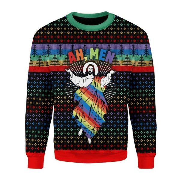 Jesus LGBT Ugly Christmas Sweater  Adult  US1344