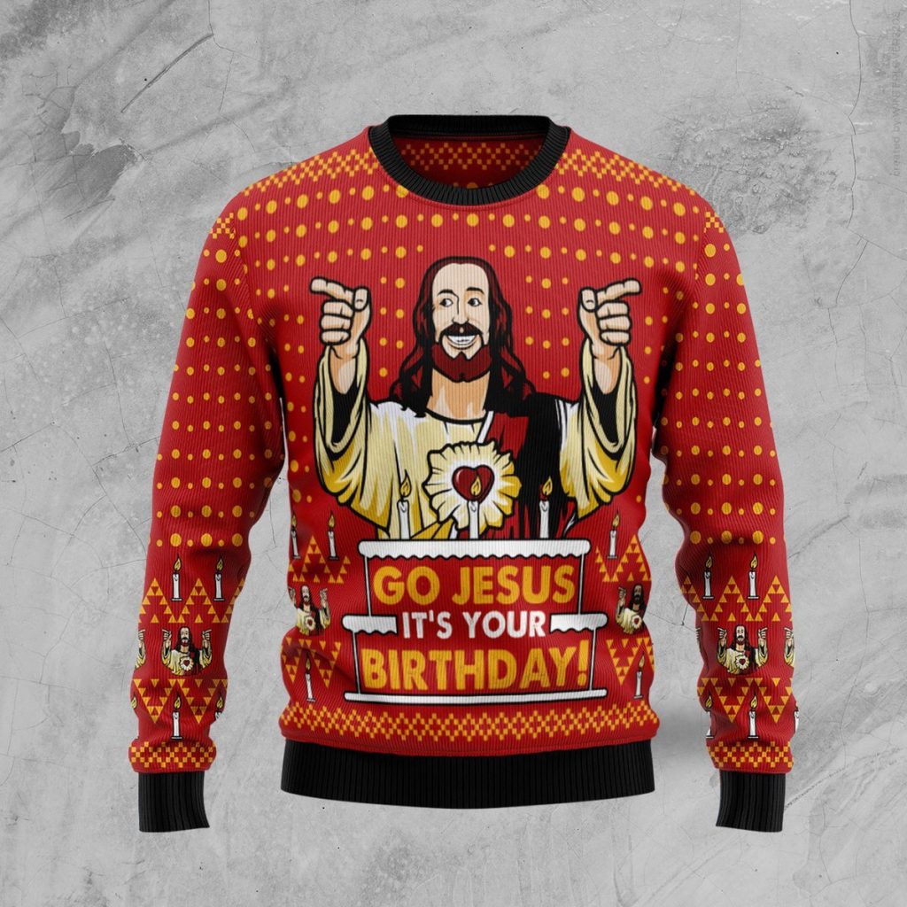 Jesus Birthday Ugly Christmas Sweater  Adult  US1453