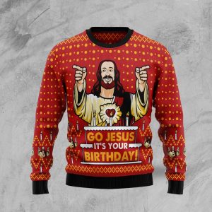 Jesus Birthday Ugly Christmas Sweater  Adult  US1453