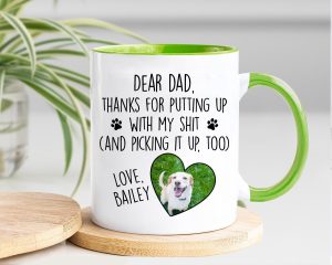 Dog Dad Mug: Personalized & Custom Funny Fathers Day Gift from Dog Birthday Gift for Him