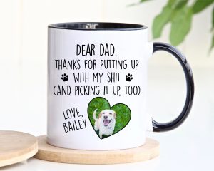 Dog Dad Mug: Personalized & Custom Funny Fathers Day Gift from Dog Birthday Gift for Him