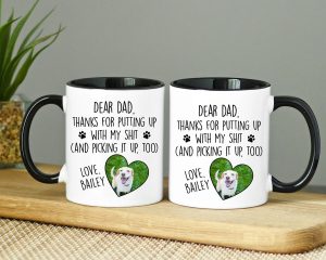 Dog Dad Mug: Personalized & Custom Funny Fathers Day Gift from Dog Birthday Gift for Him 3