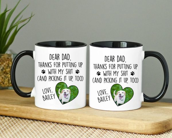 Dog Dad Mug: Personalized & Custom Funny Fathers Day Gift from Dog Birthday Gift for Him