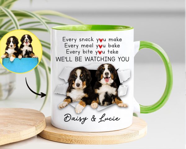 Custom Dog Photo Mug: Every Snack You Make Funny Gift for Dog Mom & Dad