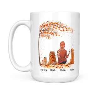 Personalized Dog Mom Gift: Life Is Better With Dogs White Mug 3