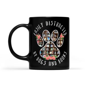 In Love with Dogs & Books - Black Mug: A Perfect Blend of Canine Affection and Literary Passion 3