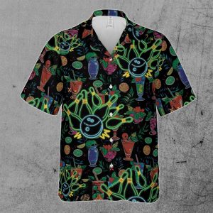 Funny Neon Bowling Ball Cocktail Drinks Party Hawaiian Shirt S-5XL 3