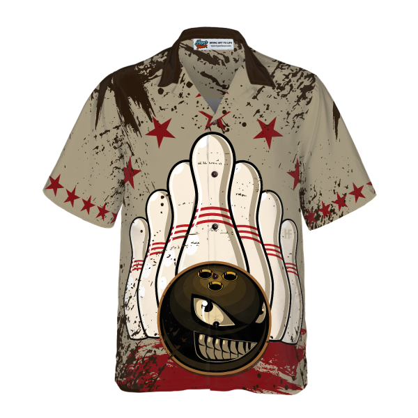 Bowling Ball Vintage Background Hawaiian Shirt