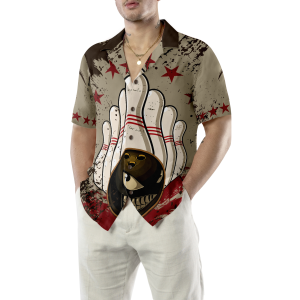 Bowling Ball Vintage Background Hawaiian Shirt