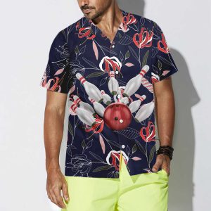 Bowling Colorful Flowers Hawaiian Shirt, Floral Bowling Shirt, Best Gift For Bowling Players