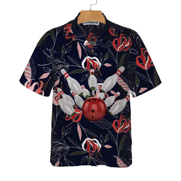 Bowling Colorful Flowers Hawaiian Shirt, Floral Bowling Shirt, Best Gift For Bowling Players