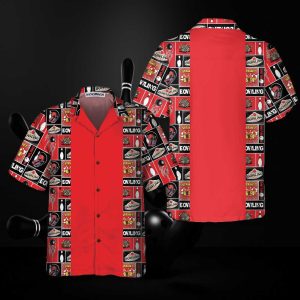 Red Bowling Hawaiian Shirt, Bowling Balls And Pins Shirt, Best Gift For Bowling Players