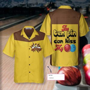 The Ten Pin Can Kiss My Ball Custom Hawaiian Shirt, Personalized Bowling Shirt, Best Gift For Bowling Players 3