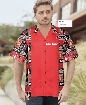 Red Bowling V2 Custom Hawaiian Shirt, Personalized Gift For Bowling Players