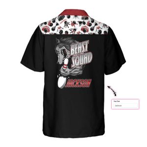 Bowling Beast Squad Custom Name Custom Hawaiian Shirt, Personalized Bowling Shirt For Men & Women