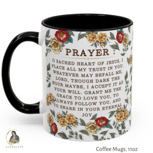 Sacred Heart of Jesus Prayer Mug, Catholic-faith Coffee Mug, Religious-themed Christmas Gifts, Devotional Gifts, Get Well Soon Gifts 3