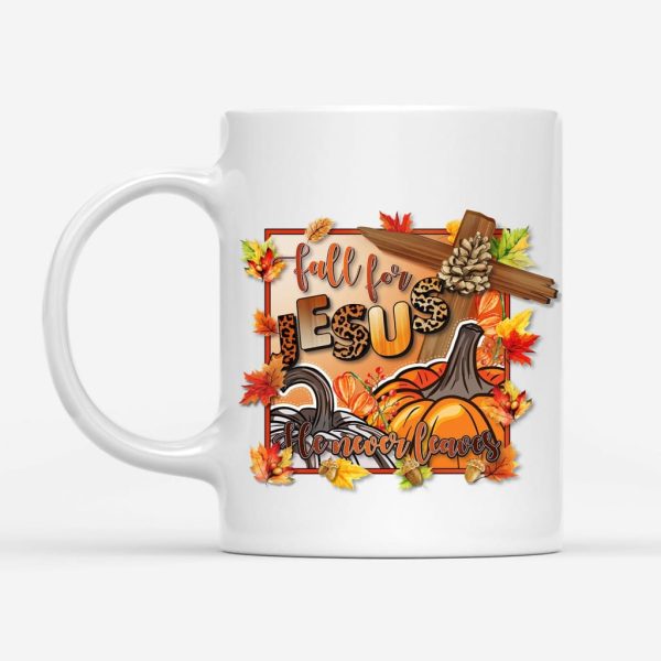 Fall For Jesus Pumpkins Cross Coffee Mug