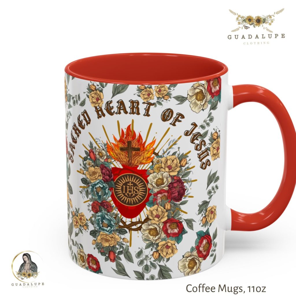 Sacred Heart of Jesus Prayer Mug, Catholic-faith Coffee Mug, Religious-themed Christmas Gifts, Devotional Gifts, Get Well Soon Gifts