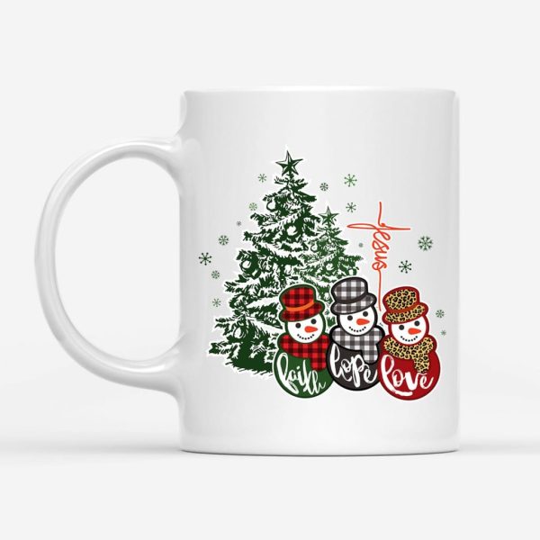 Faith hope love, Jesus cross, Christmas coffee mug