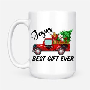 Jesus best gift ever Red truck Christmas coffee mug