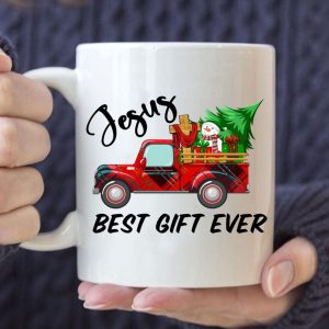 Jesus best gift ever Red truck Christmas coffee mug