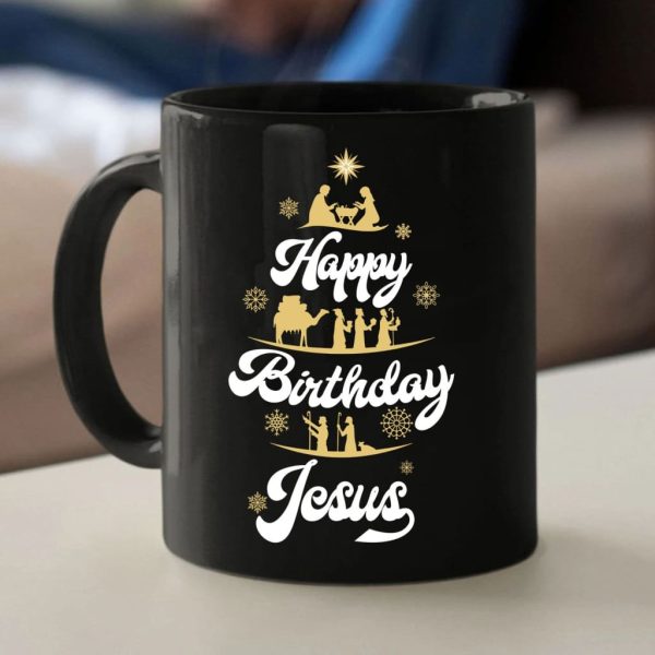 Happy Birthday Jesus Christmas coffee mug