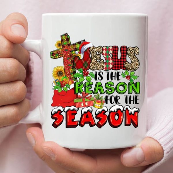 Jesus is the reason for the season mug, Christian Christmas coffee mug