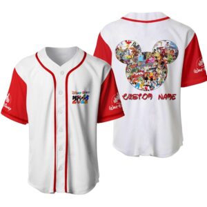 Personalized Disney World Mickey & Friends Baseball Jersey Shirt