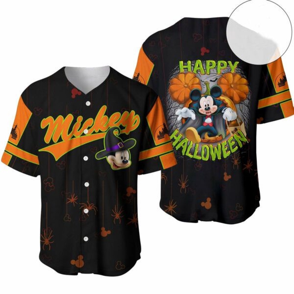 Mickey Mouse Disney Halloween Baseball Jersey: Spooky Gift for Disney Lovers Mickey Mouse Disney Halloween Baseball Jersey: Spooky Gift for Disney Lovers