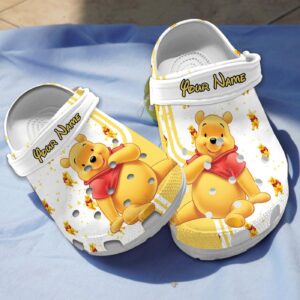 Step into Whimsical Comfort with Winnie The Pooh White Clogs - Perfect for Disney Fans & Casual Wear