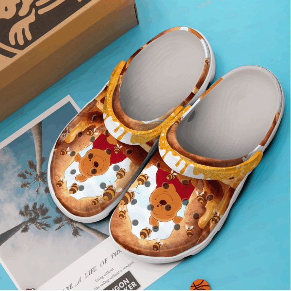 Water-Resistant Winnie the Pooh Cartoon Clogs for Kids & Adults – Soft Durable and Fun Footwear
