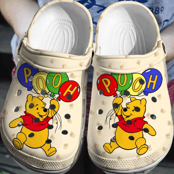 Adorable Winnie The Pooh and Balloons Clogs for Kids & Adults – Stylish & Comfy Footwear