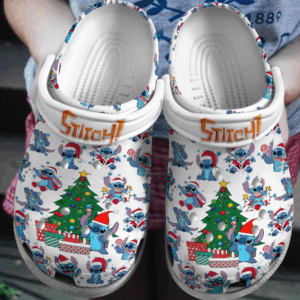 Funny Christmas Stitch Unisex Clogs For Kids And Adults