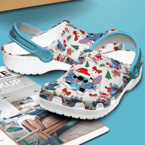 Soft And Comfortable Stitch Christmas White Clogs For Kids And Adults