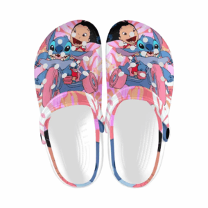 Non-slip And Lightweight Clogs Lilo And Stitch Pink Clogs For Kids And Adults