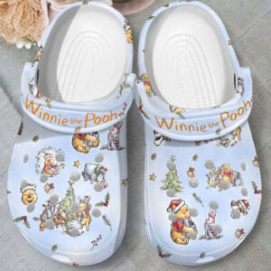 Get Festive with New Design Winnie The Pooh and Cute Friends Christmas Clogs - Perfect Holiday Footwear! 3