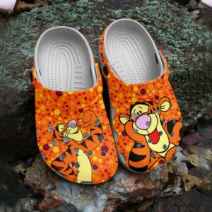 Playful Winnie The Pooh Tigger Orange Clogs for Kids and Adults - Fun Comfortable and Stylish Footwear 3