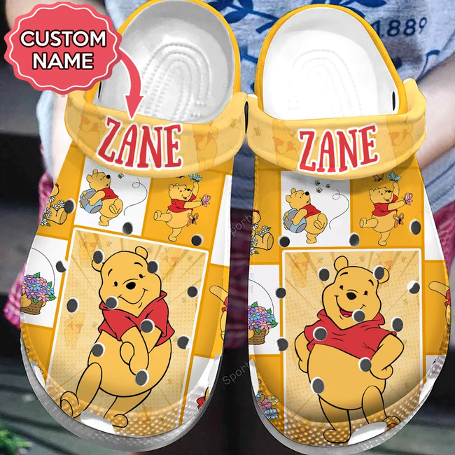 Customizable Winnie The Pooh Cartoon Clogs: Fun Footwear for Kids & Adults Customizable Winnie The Pooh Cartoon Clogs: Fun Footwear for Kids & Adults