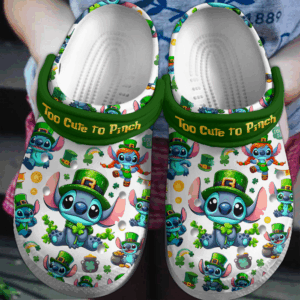 Cute Disney Stitch St. Patrick’s Day Clogs For Kids And Adults